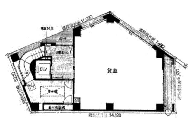 【間取り】 | ペンタゴンビル【　1階路面店　】