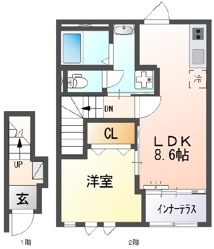 大鈴樹（オーベルジュ）Ⅲの間取り|間取りです。