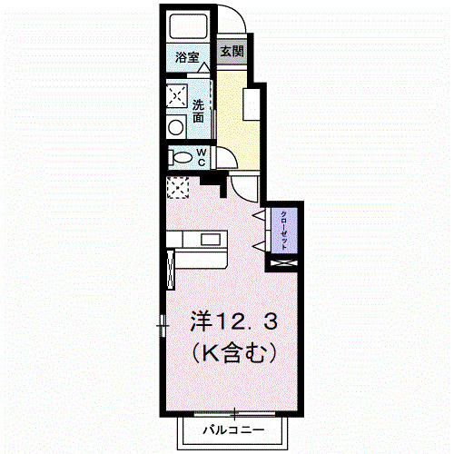 メゾンソレイユ　Ｖの間取り