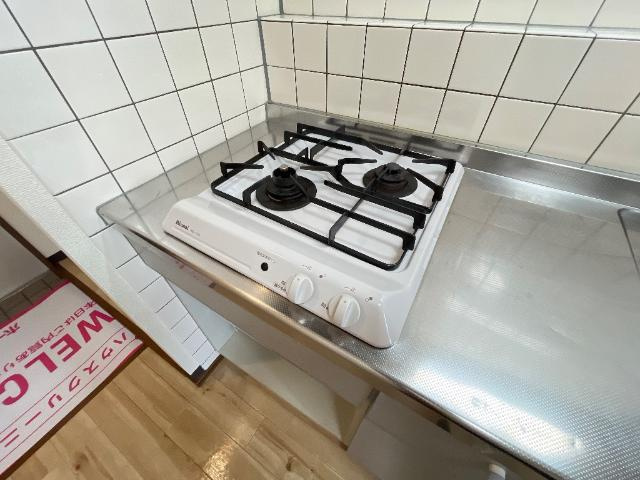 倉敷市羽島のアパートのキッチン|2口コンロ