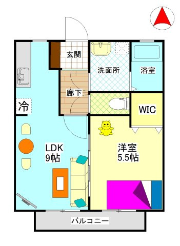 ビバリースクエアBの間取り