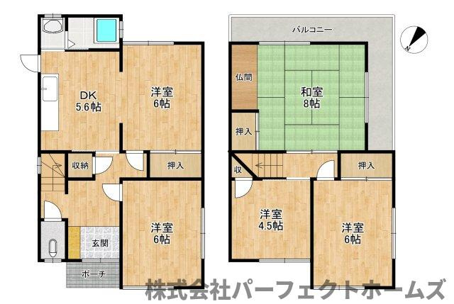 北中振1丁目戸建の間取り