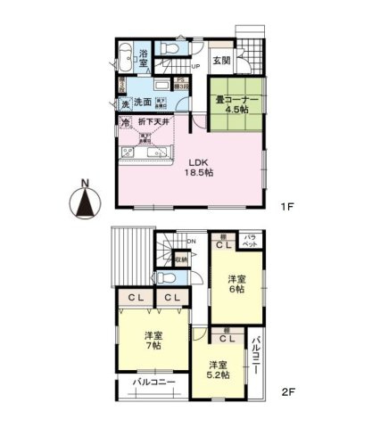 小郡市小郡第1-1棟（1号棟）　の間取り|全居室収納付きで便利です。