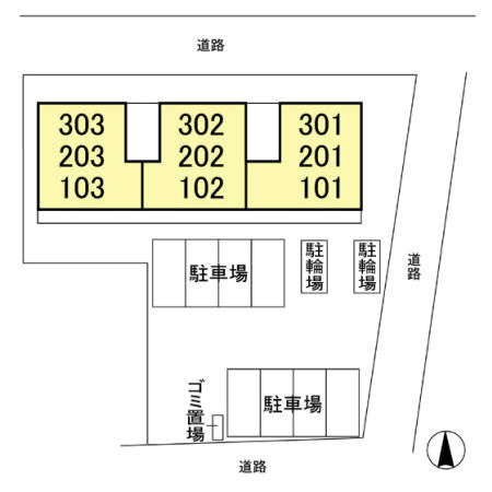 ラヴィエールの区画図