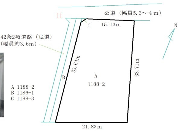 堺市西区上野芝向ヶ丘町2丁　売土地の土地図