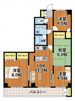【間取り】 | シャルマンコーポ壱番館