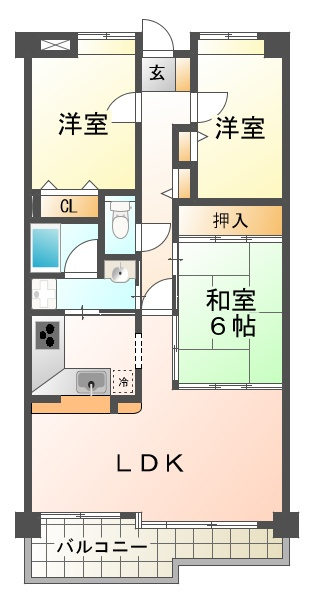 ライオンズマンション垂水北の間取り