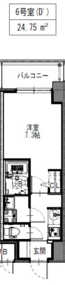 La Douceur西天満の間取り