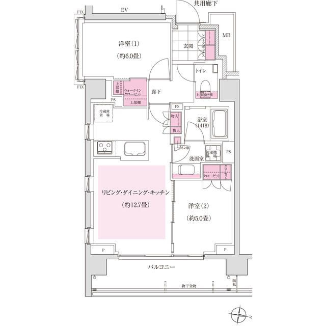 ディームス東陽町の間取り