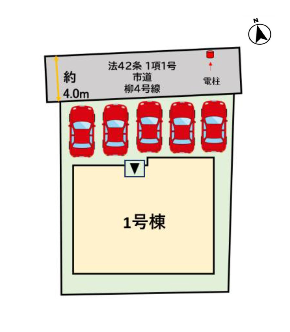 鳥栖市萱方町第3-1棟（1号棟）の区画図|配置図
