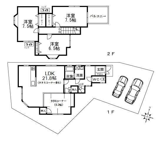 松園町戸建ての間取り