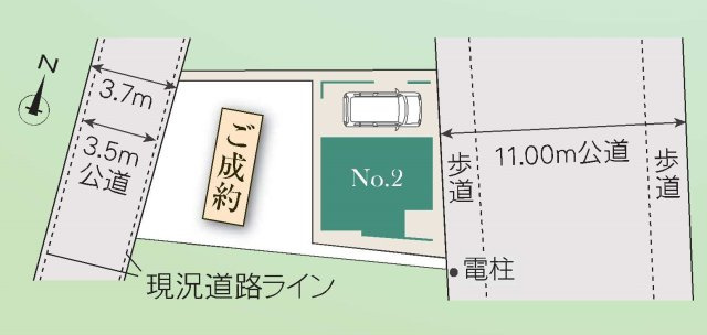 【横浜市鶴見区江ケ崎町13-22全2棟新築戸建て】★仲介手数料無料★（新鶴見小学校・矢向中学校）の区画図