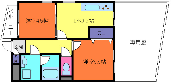 モンスフェール篠原北町の間取り