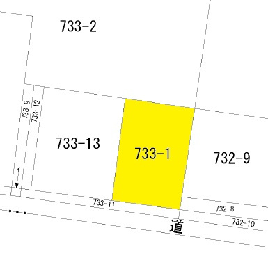 【土地図】 | 太田市岩松町733-1　売地