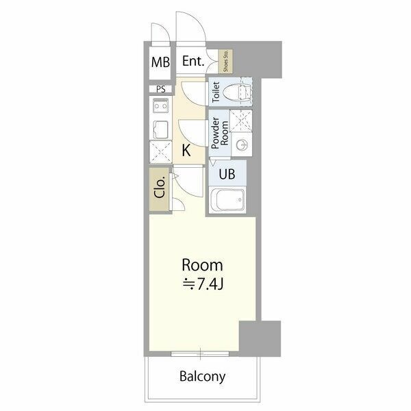 名古屋市中区新栄１丁目の賃貸マンションの間取り