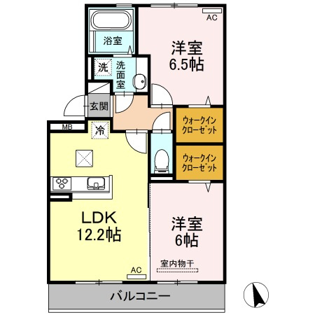 ジャスミンＨＹＭ Ⅱの間取り