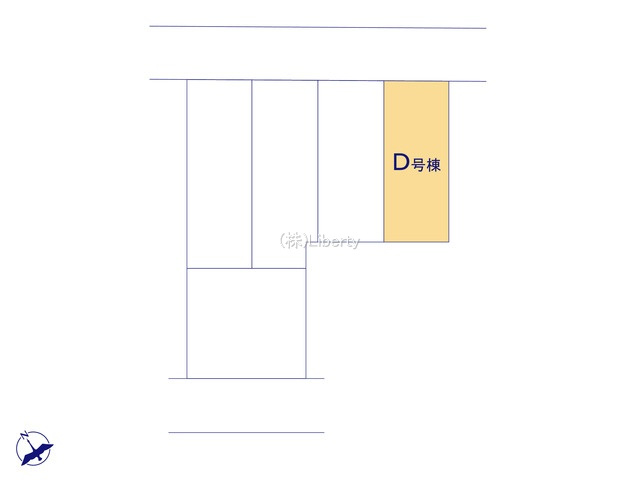 守谷市薬師台2丁目　新築戸建　D号棟の区画図