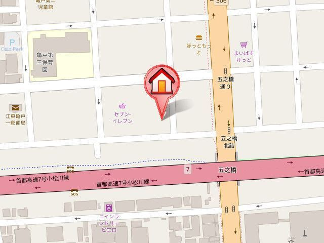 コモード寺山の地図