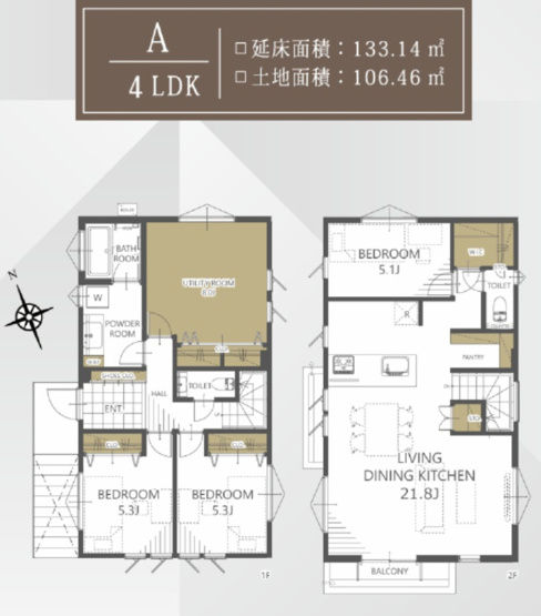 【間取り】 | 【仲介手数料５００万円が無料！】■成城学園駅１６分■４ＬＤＫ■車庫２台 | Ａ号棟
４ＬＤＫ＋車庫２台
１５，３００万円
決算特別キャンペーン！
家計応援サービスの限界に挑戦中！
「物件概要」の「諸費用」欄をご覧下さい！
■成城学園駅１６分
■祖師ヶ谷大蔵駅１６分