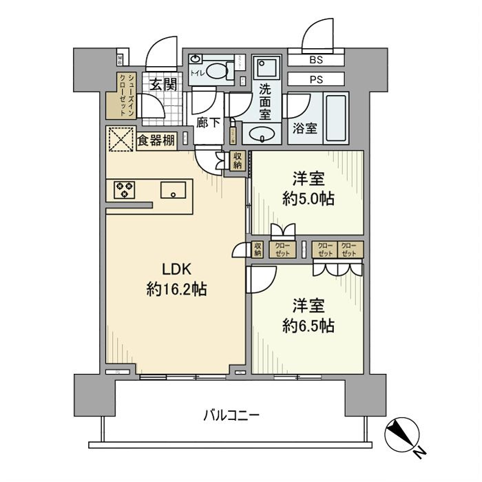 ブランズタワー豊洲の間取り