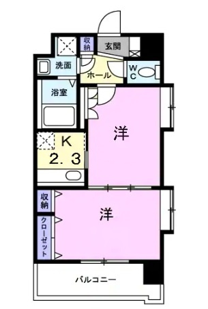 ビエラコート東比恵の間取り|使いやすい間取りです。