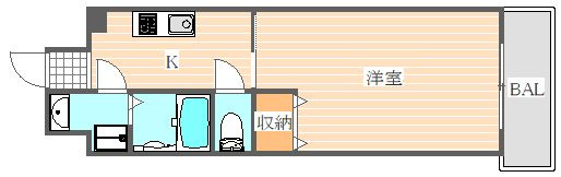 ロイヤル博多駅前の間取り|使いやすい間取りです。