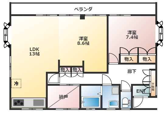 メゾンM＆Kの間取り