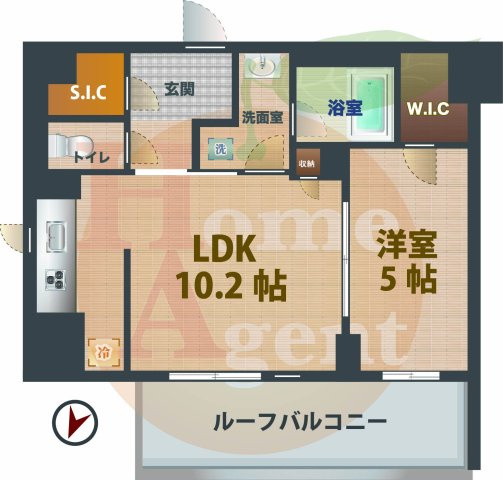 【間取り】 | クレストコート中野富士見町 | 1LDKのお部屋です。