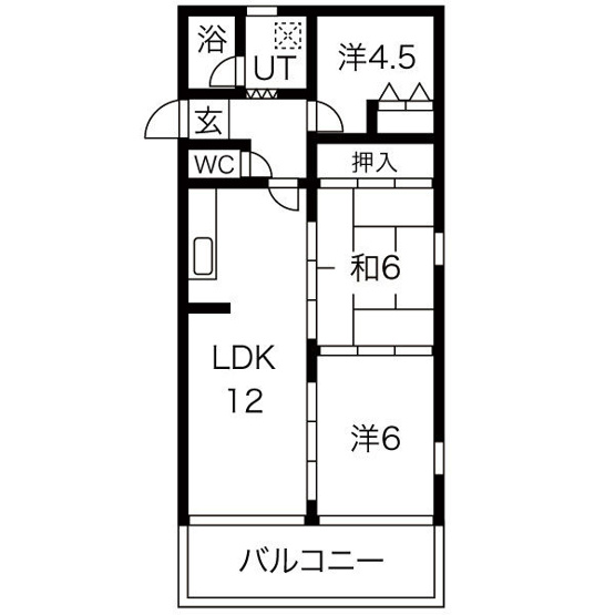 【間取り】 | ベルハイツ西尾