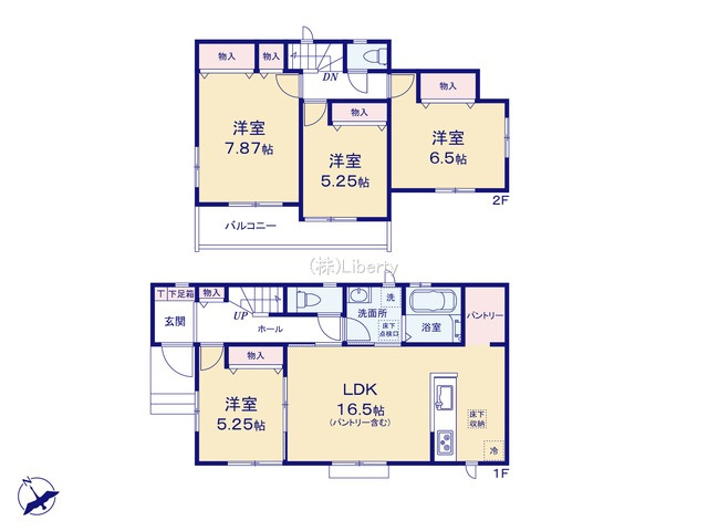 守谷市薬師台2丁目　新築戸建　E号棟の間取り