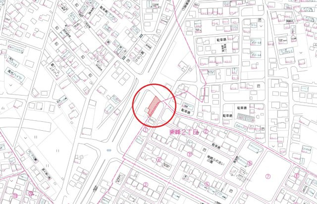 宇都宮市峰町　分譲地　区画Aの地図