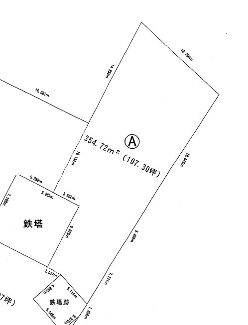宇都宮市峰町　分譲地　区画Aの土地図
