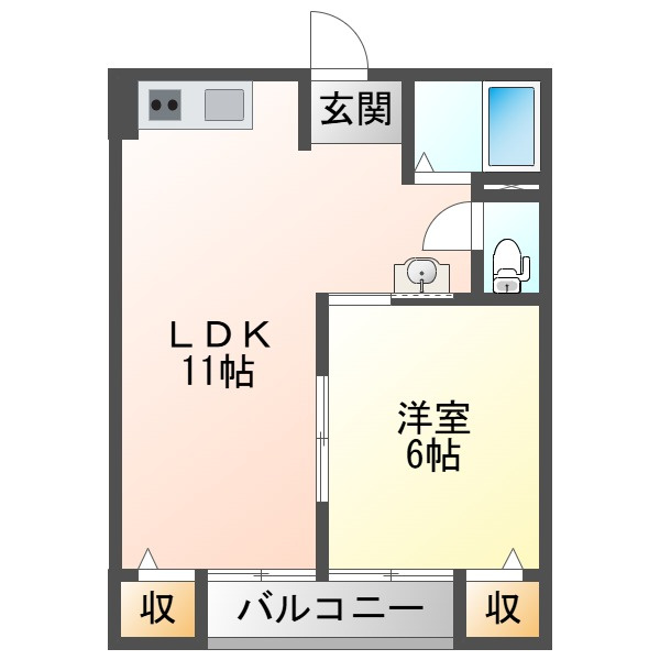 マンションなぎさの間取り