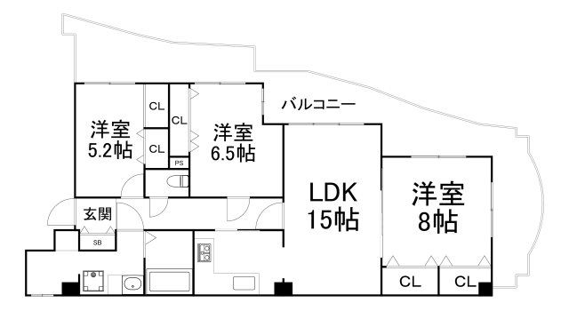 【間取り】 | グラン・ドムール夕陽丘