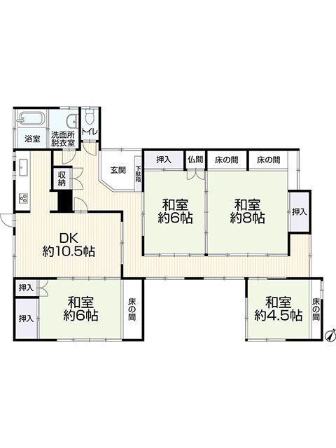 福岡市早良区早良4丁目の間取り|全居室収納付きで便利です。