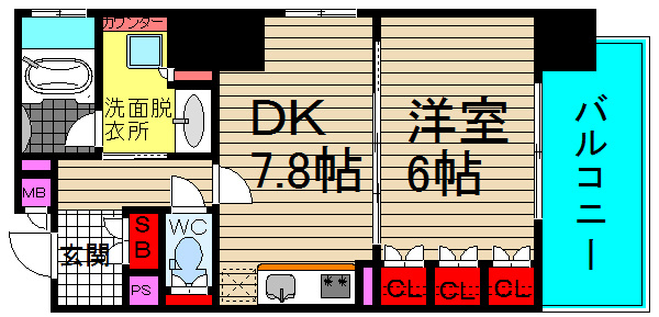 リーガル南堀江の間取り