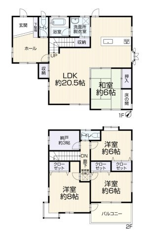 高崎市新町　中古住宅の間取り|4SLDK！ リフォーム済