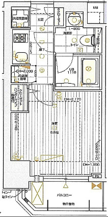 リーガル京町堀Ⅱの間取り