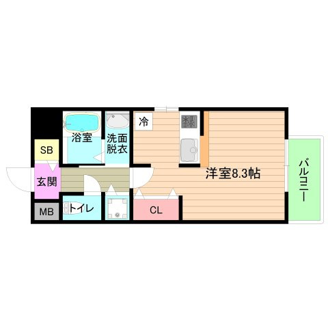 大阪市城東区野江２丁目の賃貸マンションの間取り