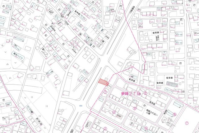 宇都宮市峰町　分譲地　区画Ⓒ　の地図