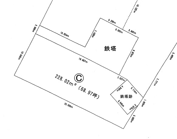 宇都宮市峰町　分譲地　区画Ⓒ　の土地図
