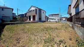 敷地面積36.89坪　売地　川越市的場の外観|更地　敷地面積36.89坪、建築条件なし！
確定測量後のお引渡し！水道配管宅地内引込済！
