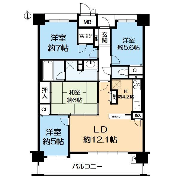ディークラディア甲東園の間取り
