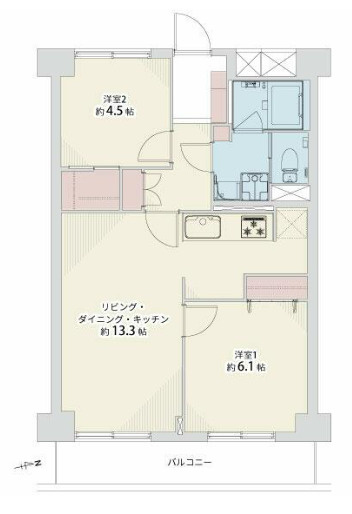 天王寺パークマンションの間取り