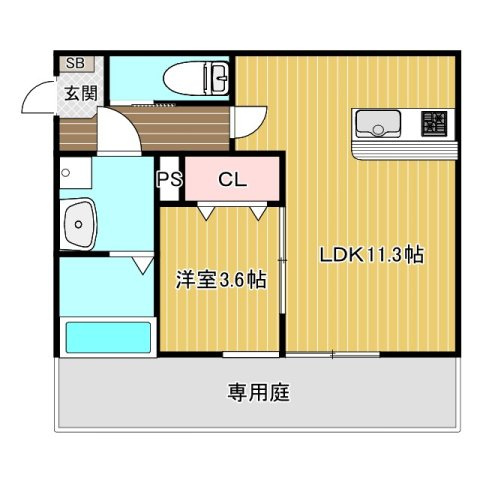 LFB　APARTMENT　神原の間取り