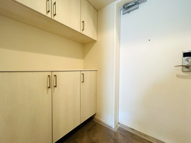 角部屋にして高光量！！１階なのにこのスペックは吉！！ペットも飼えて１ＬＤＫとしても利用しやすく、かと言って狭さ感じないグランドなメゾンの『グランドメゾン保土ケ谷』リフォームの玄関|ゆったりとした玄関です