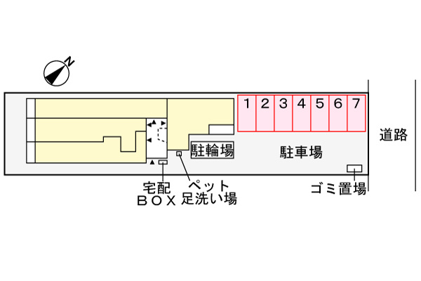 ヒカルサ泉大津条南町の区画図
