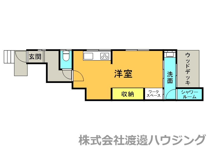 大東市大野1丁目テラスハウスの間取り