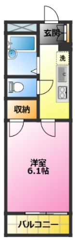 元住吉桜下の間取り|ＴＶモニター付オートロック完備♪