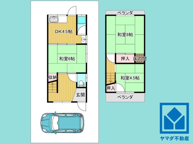 京田辺市興戸下ノ川原の間取り